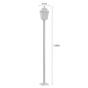 Ver imagem 3 de Kit 4 Postes de Jardim 1,95m Lente Transparente Luminária Externa Branca Soberana Dital