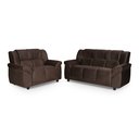 Ver imagem 3 de Conjunto Sofá 2 e 3 Lugares Suede Marrom Cordoba 184cm