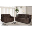 Ver imagem 1 de Conjunto Sofá 2 e 3 Lugares Suede Marrom Cordoba 184cm