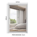 Ver imagem 4 de Guarda-roupa Solteiro 2 Portas de Correr com Espelhos 2 Gavetas Branco Vivare Madesa