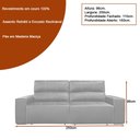 Ver imagem 3 de Sofá 3 Lugares Retrátil Reclinável Levi 250cm Couro Verde - Sallar Home