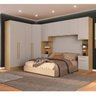 Quarto Modulado 3 Roupeiros 2 Mesas de Cabeceira e Um Ponte Casal San Diego - 1
