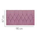Ver imagem 2 de Painel Estofada Istambul Botão Capitonê 90cm Solteiro Para Cama Box Quarto Suede Rosa Bebê - Ahazzo 