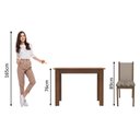 Ver imagem 4 de Conjunto Sala de Jantar Cíntia Madesa Mesa Tampo de Madeira 4 Cadeiras - Rustic/crema/bege Marrom