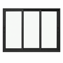 Ver imagem 2 de Janela de Correr 3 Folhas Alumínio Preto 100x200 Linha 25 Jade