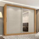 Ver imagem 6 de Guarda Roupa Casal 2 Portas de Correr com Espelho Imperio 272 cm Cinamomo Areia Zanz