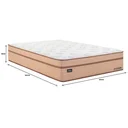 Ver imagem 4 de Colchão Super King Molas Ensacadas 193x203x36cm Estocolmo Mannes Bege/Branco