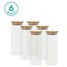 Conjunto Potes Herméticos Com Tampa de Bambu 6 peças 450mL Oikos - 2