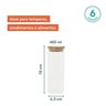 Conjunto Potes Herméticos Com Tampa de Bambu 6 peças 450mL Oikos - 4