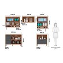 Ver imagem 5 de Cozinha Modulada Completa 5 Peças 8 Portas 4 Gavetas e Vidro 280cm 100% MDF Vicenza Espresso Móveis