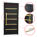 Ver imagem 3 de Porta Lambril Premium c/Puxador e. Super Preto Dourado 90 Brimak