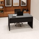 Ver imagem 1 de Plataforma Trabalho 135cm X 60cm 1 Cx de Tomada Pé Painel F5 Cor:cinza Sagrado com Preto