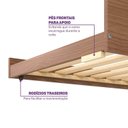 Ver imagem 5 de Cama Auxiliar Laca Prime Ii Casatema MadeiraOriginals Bege/Freijó