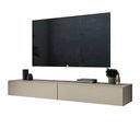 Ver imagem 4 de Rack Suspenso Sala de Estar Grande Off White 140cm Ideal TV 50 Polegadas