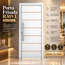 Ver imagem 3 de Folha Porta Frisada R50VL 210x80 Estrutura Pinus e MDF Pintura UV:Branco
