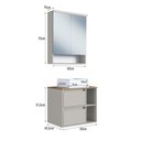Ver imagem 3 de Conjunto Banheiro Gabinete com Cuba e Espelheira LED 60cm Suspenso Multimóveis Crpro-CON031 Arenas