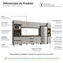 Ver imagem 3 de Cozinha Modulada Completa 7 Peças 220x391 cm Tóquio Cinza Móveis Casamia
