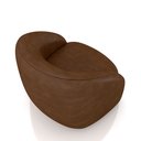 Ver mais imagens de Kit 2 Poltronas Decorativas Jenny Base Giratória em Metal Preto Pu Marrom G45 - Gran Belo