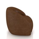 Ver imagem 7 de Kit 2 Poltronas Decorativas Jenny Base Giratória em Metal Preto Pu Marrom G45 - Gran Belo