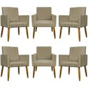 Ver imagem 1 de Kit 6 Poltronas Decorativas para Sala Mari Suede