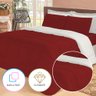 Jogo de Cama Casal com Edredom Lençol Fronha Função Cobre Leito e Cobertor - 2