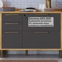 Ver imagem 6 de Cozinha Completa Modulada 100% MDF 5 Peças 11 Portas 4 Gavetas e Vidro 274cm Vicenza Espresso Móveis Amêndoa/Chumbo