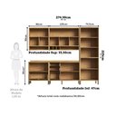 Ver imagem 4 de Cozinha Completa Modulada 100% MDF 5 Peças 11 Portas 4 Gavetas e Vidro 274cm Vicenza Espresso Móveis Amêndoa/Chumbo