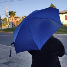 Mini Sombrinha 78cm Guarda Chuva de Bolsa Fazzoletti Alumínio Manual Azul - 7
