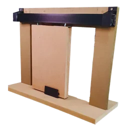 Kit Porta Madeira Frisada 4022 - 90x210 + Trilho Correr 1,80 Preto + Brinde - 3