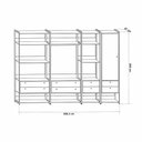 Ver imagem 6 de Conjunto Guarda-roupa Closet Industrial Premium Completo Olivar 1 Porta 8 Gavetas 286cm - Off White