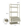 Conjunto Guarda-roupa Closet Industrial Premium Completo Olivar 1 Porta 8 Gavetas 286cm - Off White - 2