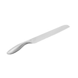 Faca de Pao Inox Profissional Lamina 8" Serrilhada Aço - 4