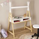 Ver imagem 1 de Mesa Infantil Escrivaninha Madeira Montessoriana Cabana 2 Nichos Simi Idimex