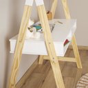 Ver imagem 6 de Mesa Infantil Escrivaninha Madeira Montessoriana Cabana 2 Nichos Simi Idimex