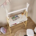 Ver imagem 3 de Mesa Infantil Escrivaninha Madeira Montessoriana Cabana 2 Nichos Simi Idimex