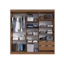 Ver imagem 3 de Guarda-roupa Casal Oxford 6 Portas 2 Gavetas Freijó/off - Irm Móveis