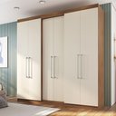 Ver imagem 1 de Guarda-roupa Casal Oxford 6 Portas 2 Gavetas Freijó/off - Irm Móveis