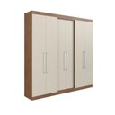Ver imagem 2 de Guarda-roupa Casal Oxford 6 Portas 2 Gavetas Freijó/off - Irm Móveis