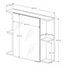 Armário Espelheira para Banheiro 1 Porta Nilo Rede Móveis - 3