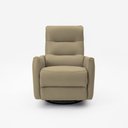 Ver imagem 2 de Poltrona do Papai Reclinável Sala de Estar Plaza Usb e Usb-c Gira Balança Couro Cappuccino G40 - Gra