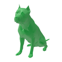 Ver imagem 1 de Pitbull Low Poly Geométrico Decoração 3d:verde
