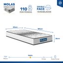 Ver imagem 6 de Cama Box com Auxiliar + Colchão de Molas Ensacadas Double Face Essence Probel Solteiro 88cm