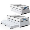 Ver imagem 1 de Cama Box com Auxiliar + Colchão de Molas Ensacadas Double Face Essence Probel Solteiro 88cm