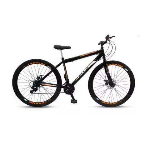 Bicicleta Mountain Bike Velox Aro 29 Freio Disco 21v Ello Cor:preto/laranja