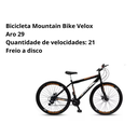 Ver imagem 4 de Bicicleta Mountain Bike Velox Aro 29 Freio Disco 21v Ello Cor:preto/laranja