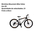 Ver imagem 4 de Bicicleta Mountain Bike Velox Aro 29 Freio Disco 21v Ello Cor:preto/laranja