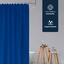 Ver imagem 2 de 1 Cortina Box Banheiro PVC Grossa Antimofo Ilhós Az 140x230