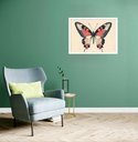 Ver imagem 2 de Quadro Decorativo Borboleta Verde Vintage - 50x70cm:moldura Preta