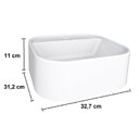 Ver imagem 2 de Cuba Para Banheiro em Mármore Sintético 31,2x32,7cm Duna Cozimax