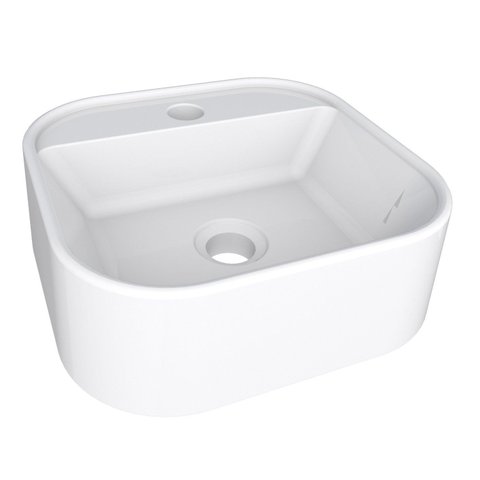 Cuba para Banheiro em Mármore Sintético 31,2x32,7cm Duna Cozimax Branco